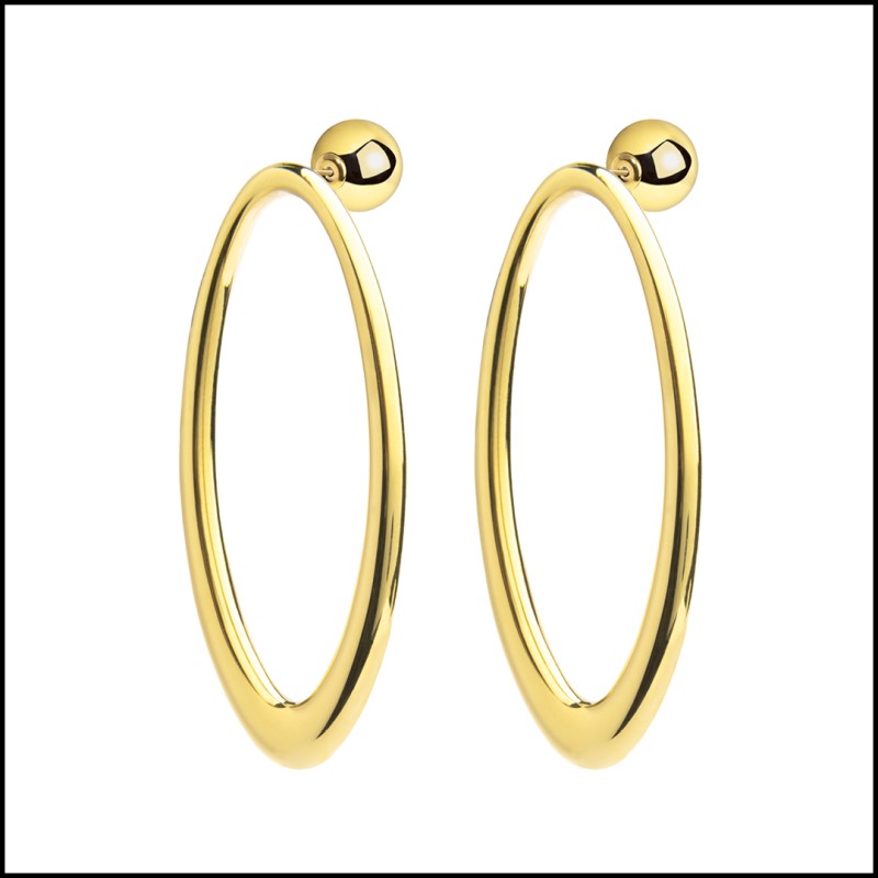 Orecchini con anello ovale