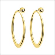 Orecchini con anello ovale