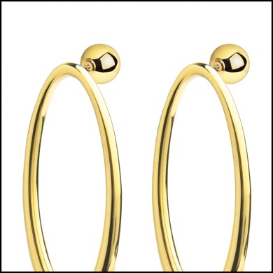 Orecchini con anello ovale