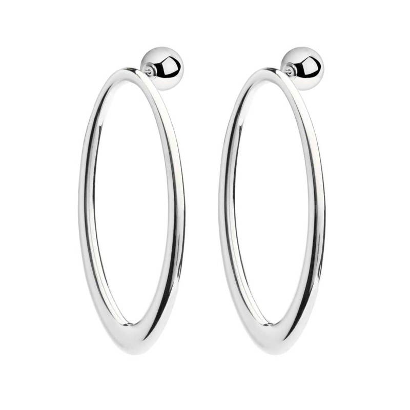 Orecchini con anello ovale