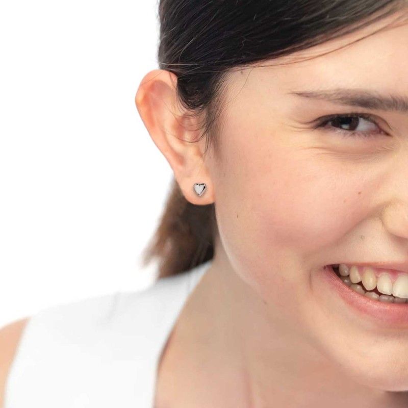 Orecchino a lobo cuore