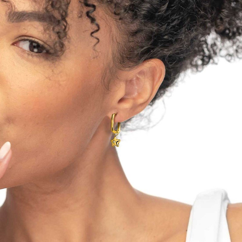 OR ACC MONO OVALE PENDENTE STELLA CON CZ BIANCO