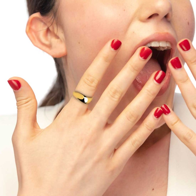 Anello a fascia ondulata