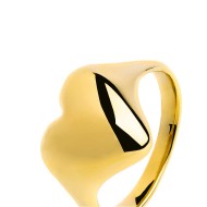 Anello cuore bombato