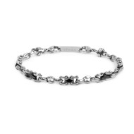 BRACCIALE ACC CON CAT. MARINE ALTERNATA AD ELEMENTI IN CERAMICA NERA