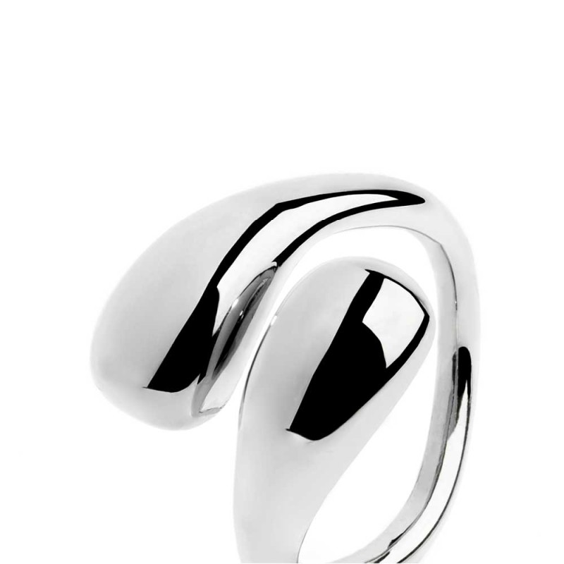 Anello doppia goccia bombato