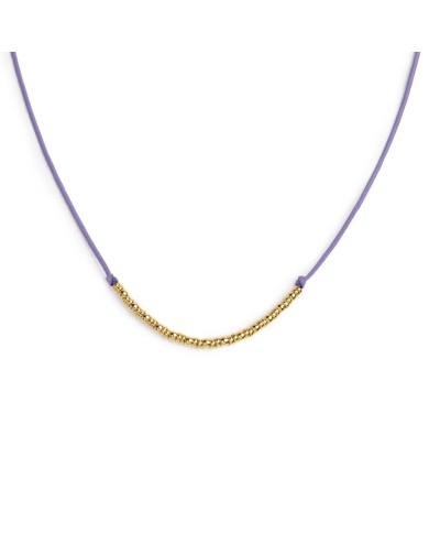 Collana cordino con sfere e rondelle al centro