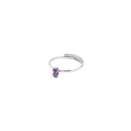 Anello con zircone baguette
