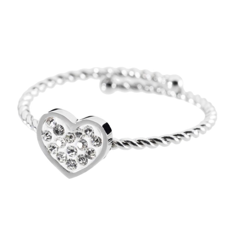 ANELLO CON CUORE CON CRISTALLI