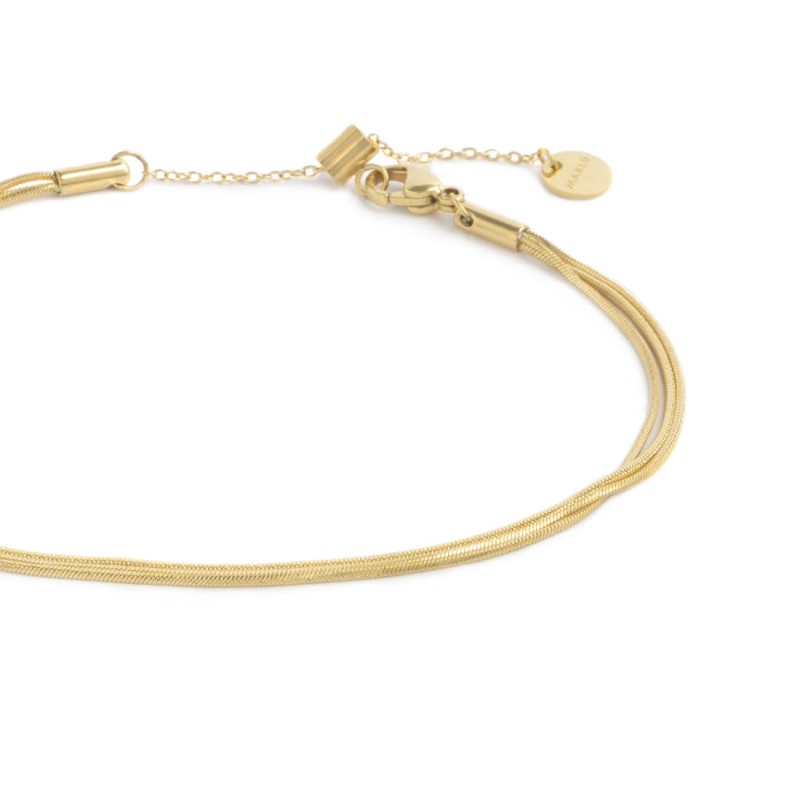 Cavigliera catena multifilo snake quadrata