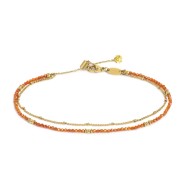 CAVIGLIERA CON CATENA CUBIC ZIRCONIA E CAT GRUMETTA