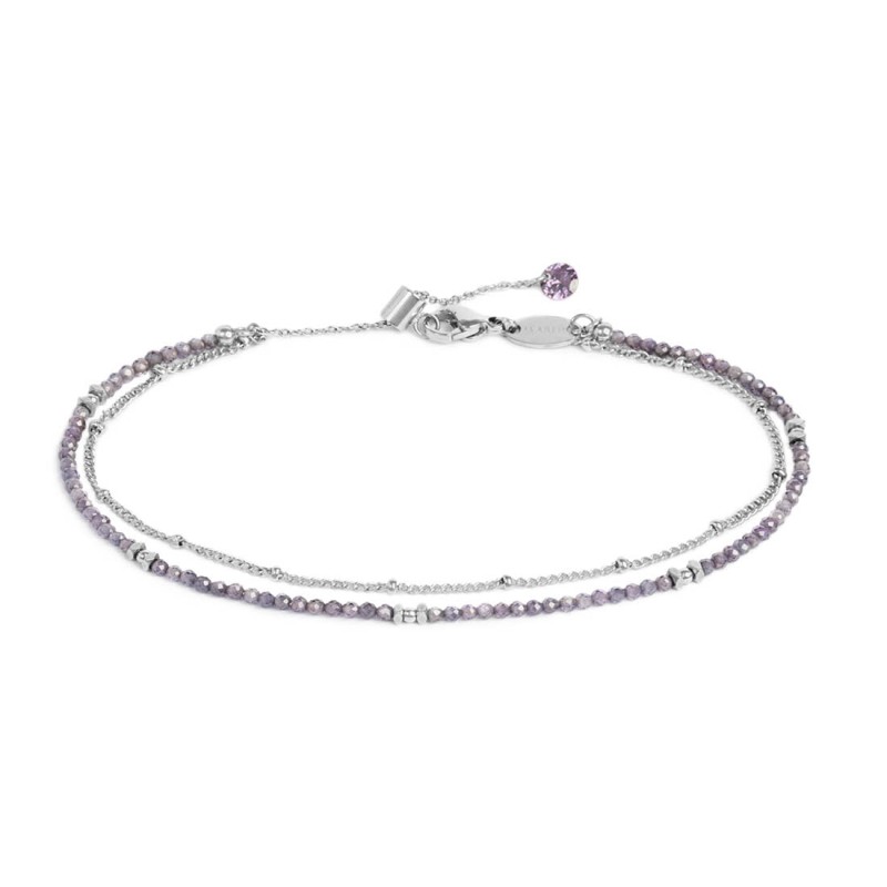 CAVIGLIERA CON CATENA CUBIC ZIRCONIA E CAT GRUMETTA