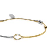 Bracciale con nodo centrale catena snake e catena serpentine