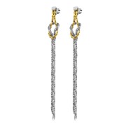 Orecchini pendenti con nodo catena snake e catena foxtail