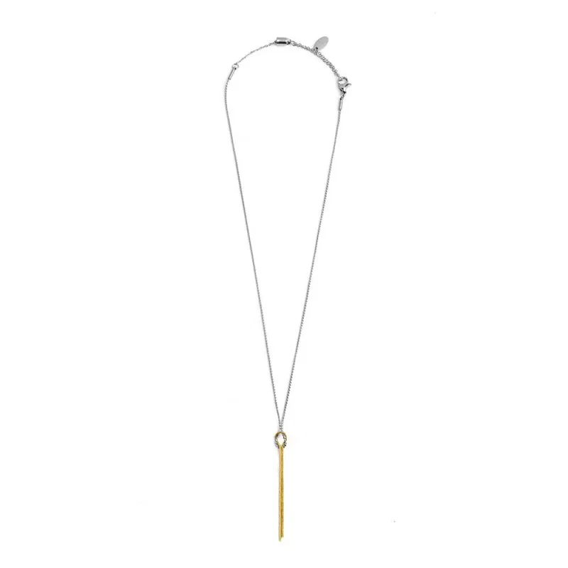 Collana a Y con nodo catena snake e catena serpentine