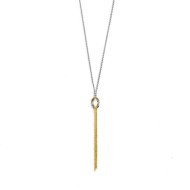 S.STEEL AND S.S.GOLD IP NECKLACE KNOT CUTTING FACE SNAKE AND SERPENTINE CHAIN S.steel necklace on the center pendant knot 6*4,5
