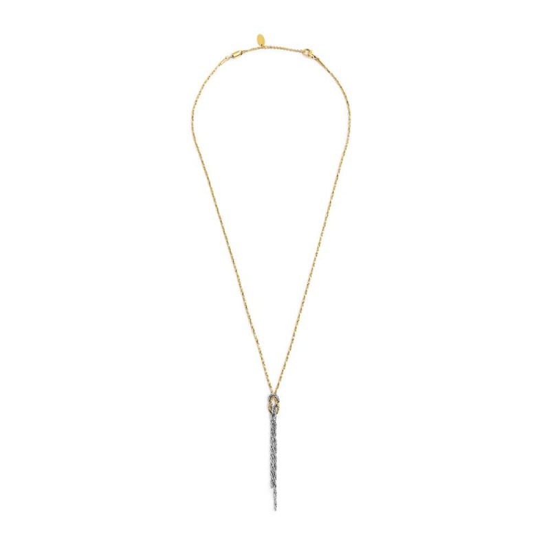 Collana a Y con nodo catena snake e catena foxtail