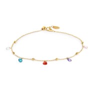 CV ACC CATENA CON CUBIC ZIRCONIA MULTICOLORE PENDENTI