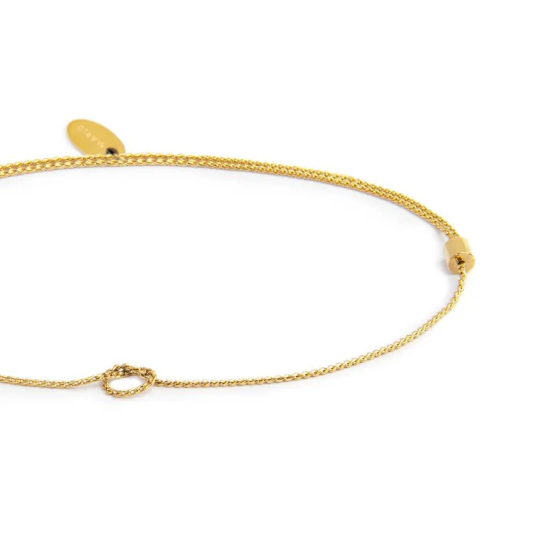 Cavigliera catena serpentine con nodo