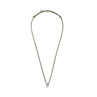 COLLANA CON CORDINO CON CENTRALE AD ANELLO IN ACCIAIO