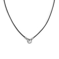 Collana cordino cerato con anello centrale