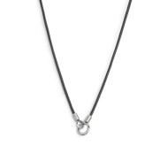COLLANA CON CORDINO CON CENTRALE AD ANELLO IN ACCIAIO