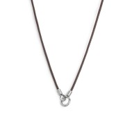 Collana cordino cerato con anello centrale