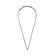 COLLANA CON CORDINO CON CENTRALE AD ANELLO IN ACCIAIO