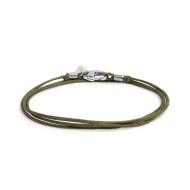 Bracciale cordino cerato trasformabile in collana