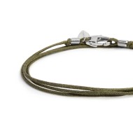 Bracciale cordino cerato trasformabile in collana