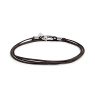 Bracciale cordino cerato trasformabile in collana