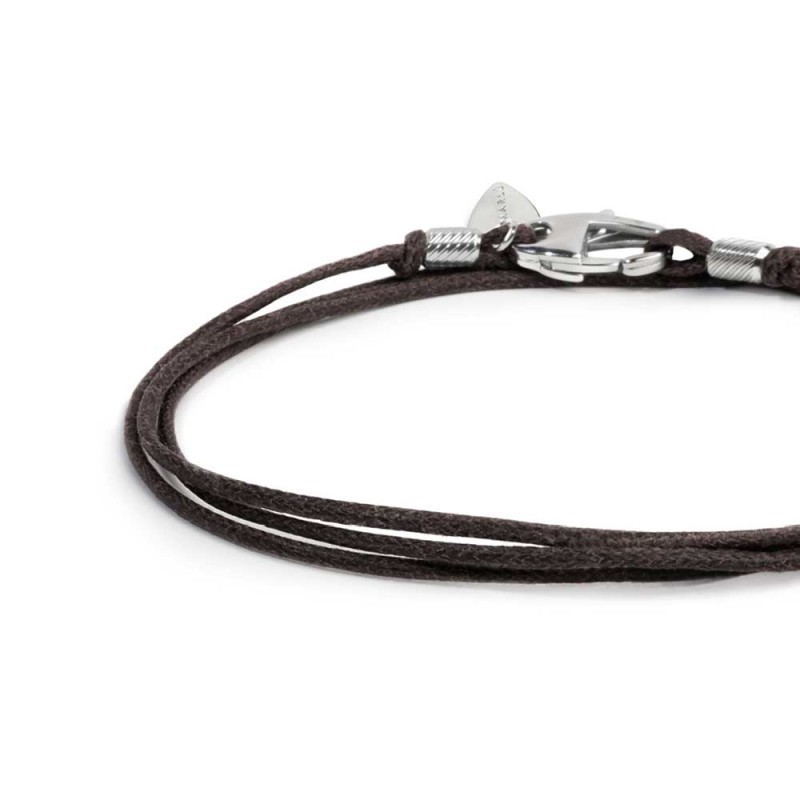 Bracciale cordino cerato trasformabile in collana