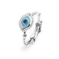 AN ACC REGOLABILE CON OCCHIO E CRISTALLO BLU