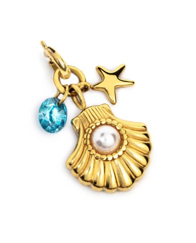 Charm conchiglia con perla
