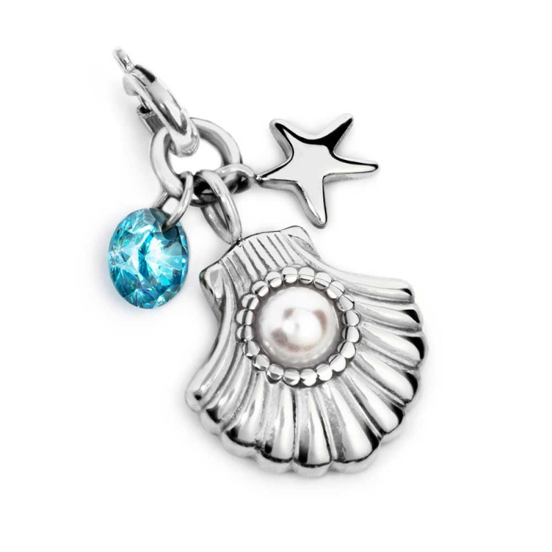 Charm conchiglia con perla