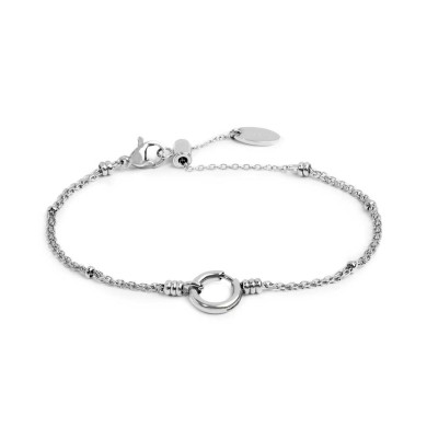 BR ACC CATENA MESH CON SFERE E MOSCHETTONE TONDO CENTRALE