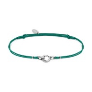 Bracciale cordino con moschettone ad anello centrale