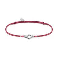 Bracciale cordino con moschettone ad anello centrale