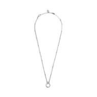 Collana catena mesh con sfere al centro moschettone ad anello