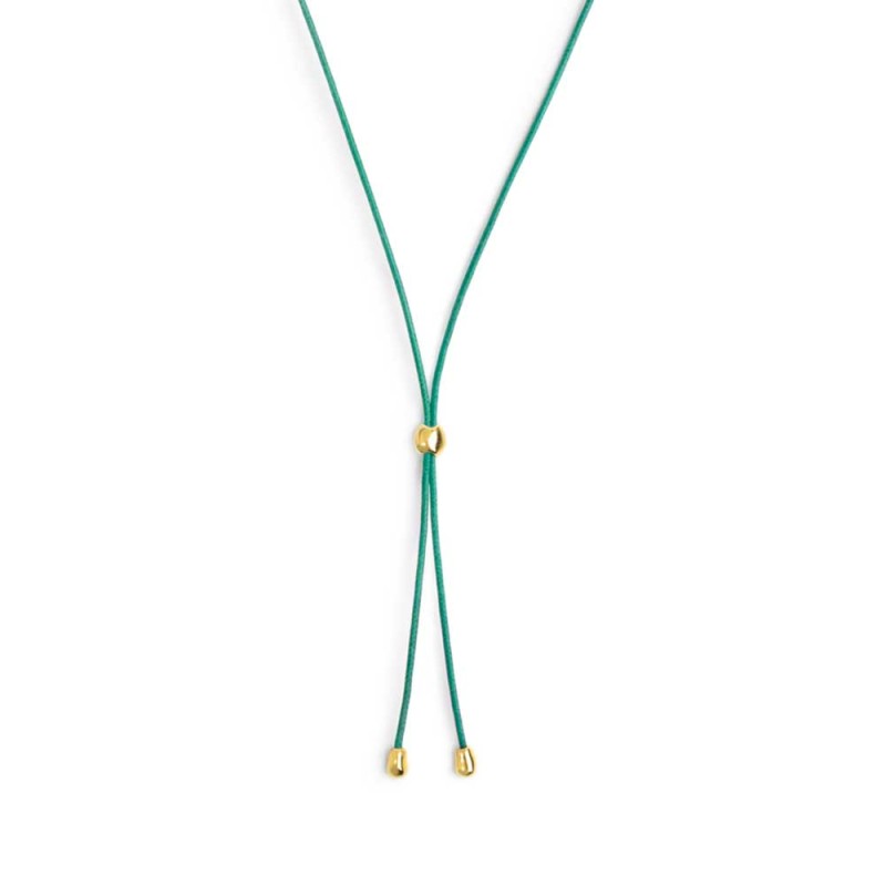 COLLANA A LACCIO CON CORDINO CON ELEMENTI IN ACCIAIO