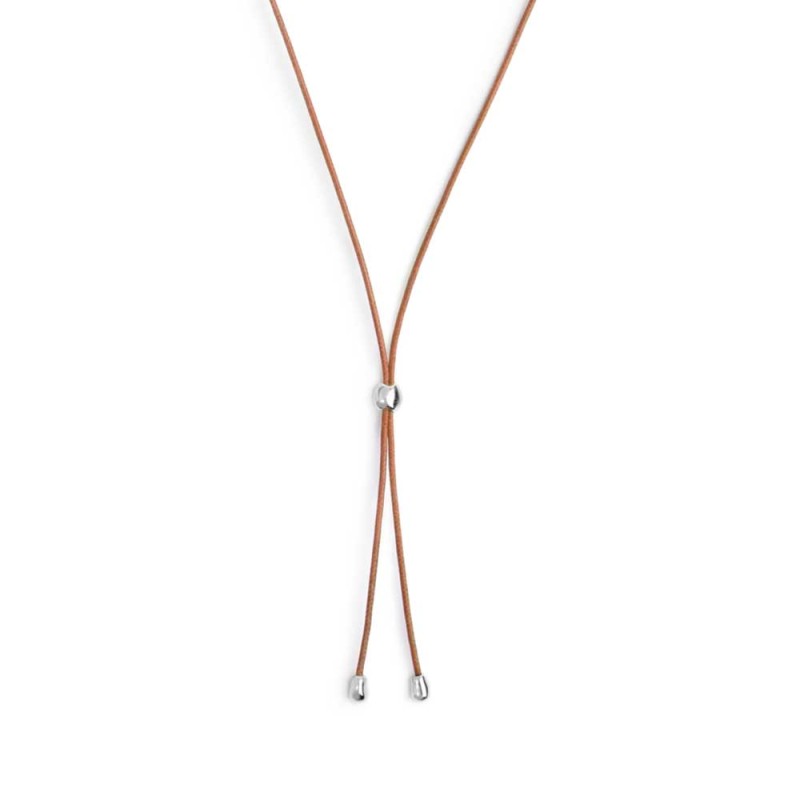 COLLANA A LACCIO CON CORDINO CON ELEMENTI IN ACCIAIO