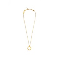 Collana catena con centrale a forma organica con perla