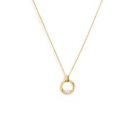 Collana catena con centrale a forma organica con perla