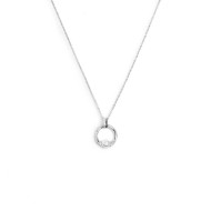 Collana catena con centrale a forma organica con perla