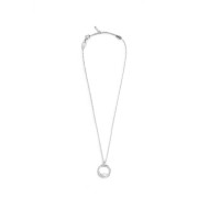 Collana catena con centrale a forma organica con perla