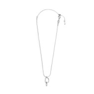 Collana catena serpentine con centrale a forma organica con perla