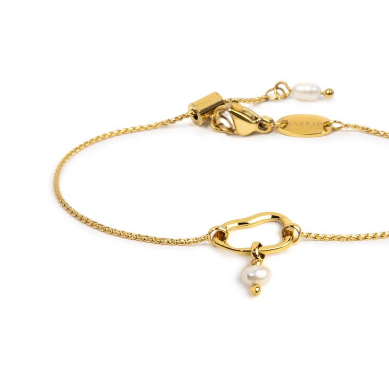 BR ACC CAT CON CENTRALE A FORMA ORGANICA CON PERLA PENDENTE