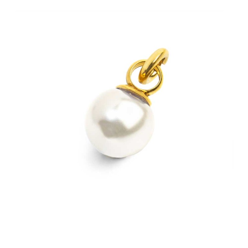 Charm perla rivestita 8mm