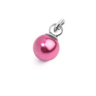 Charm perla rivestita 8mm