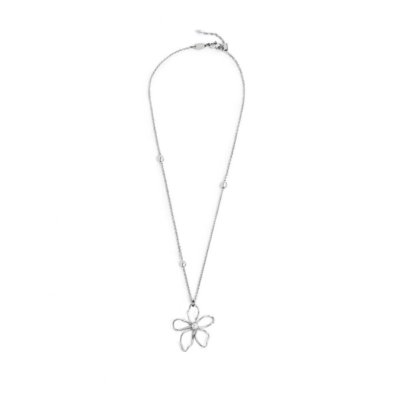 Collana fiore con perla centrale